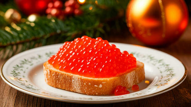 В России назвали стоимость одного бутерброда с красной икрой