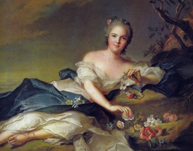 Жан-Марк Натье. Картина как раз 1742 года, изображающая французскую принцессу в образе богини Флоры.