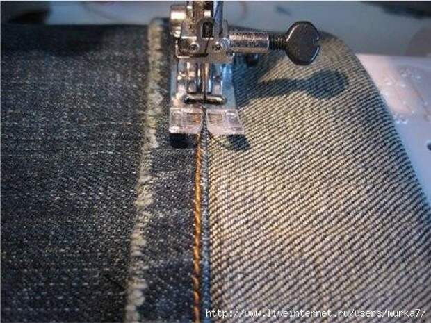 Подшиваем джинсы с сохранением фабричного шва 2