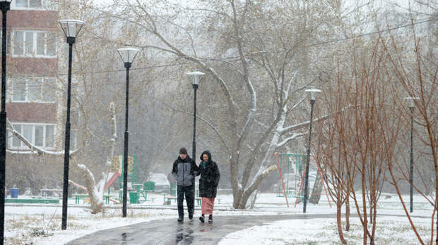 Белый снег окутал город. Барнаул резко оказался на "дне холода" после аномальной жары