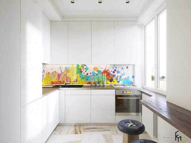 Белый минимализм для маленького помещения