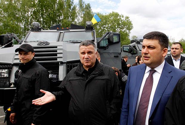 Арсен Аваков и бывший премьер-министр Украины Владимир Гройсман