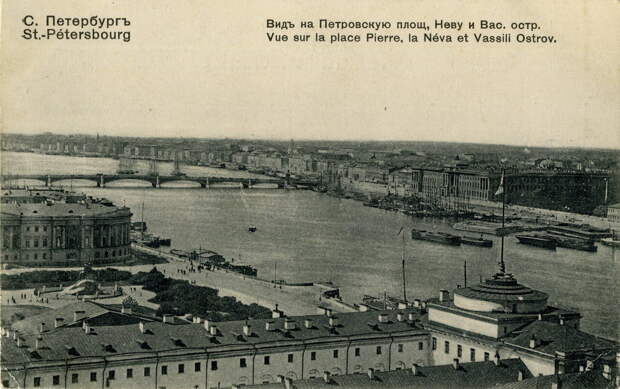 Вид на Петровскую площадь, Неву и Васильевский остров