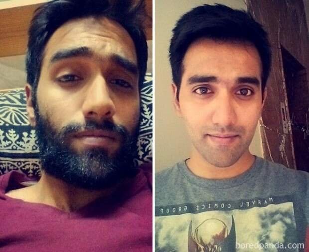 Before & After Shaving
