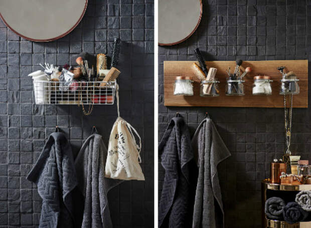 Подвесные системы для ванной комнаты. | Фото: Pinterest.