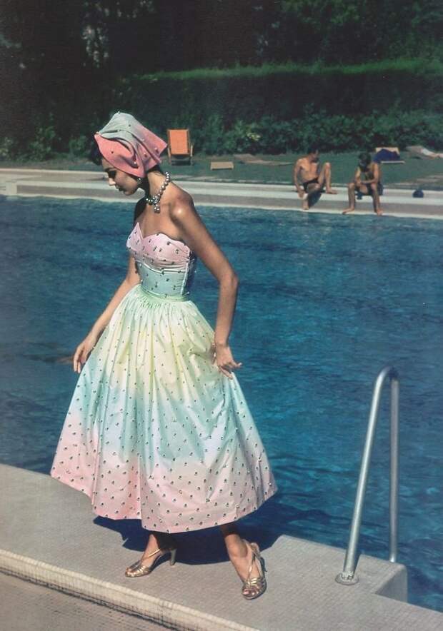 11. Модель Энн Сент-Мэри, Нью-Йорк, 1959 г. 20 век, 20 век в цвете, 50-е, 50-е года, жизнь в Америке, жизнь в сша, старые фотографии, сша