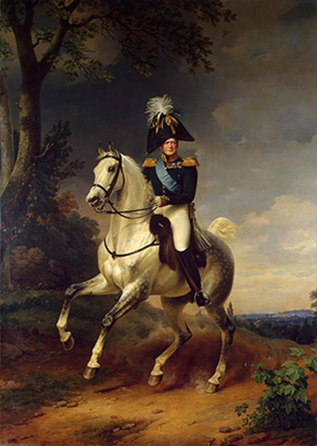 Франц Крюгер «Александр I в 1814 году под Парижем». 1837
