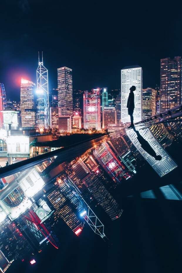Вид с высоты: фотограф из Гонконга доказывает, что его родной город ночью восхитителен