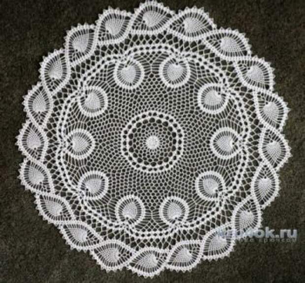 Схема салфетки вязания крючком Схема салфетки вязания крючком