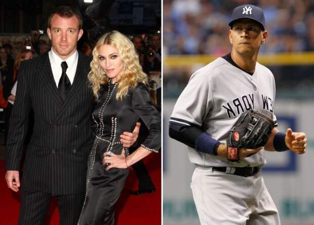 Гай Ричи и Мадонна. Алекс Родригес. Гай Ричи и Мадонна. Алекс Родригес.