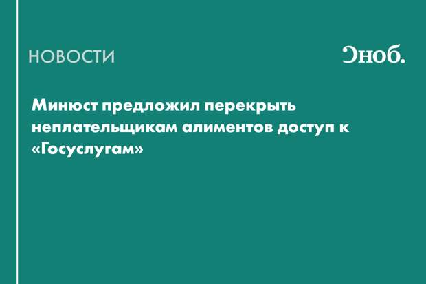 Минюст предложил перекрыть неплательщикам алиментов доступ к «Госуслугам»