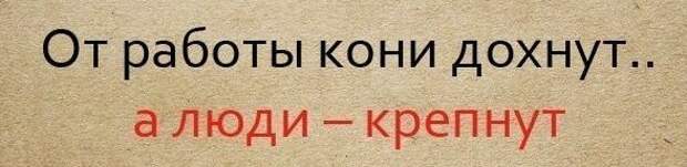 Крепнуть. От работы дохнут кони. От работы дохнут кони а человек крепчает. От работы кони дохнут карикатура. От работы лошади мрут а люди крепчают.