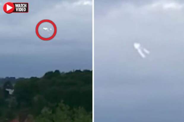 Таинственный объект кружился в небе над Слау, Британия. Видео.