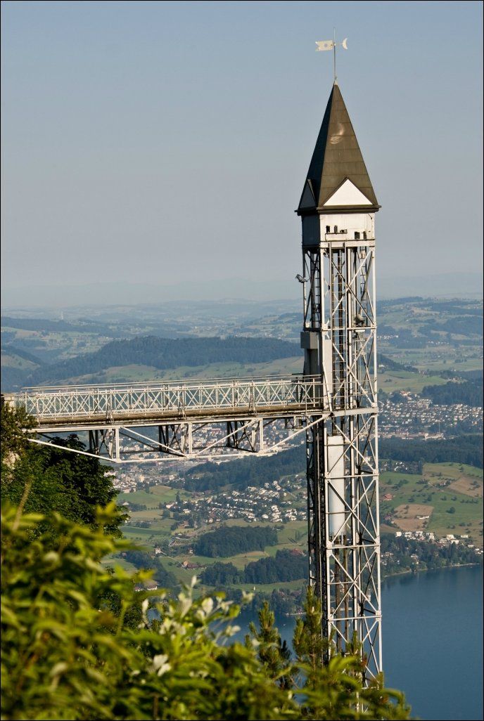 Самый высокий наружный лифт в Европе - Hammetschwand лифт, европа
