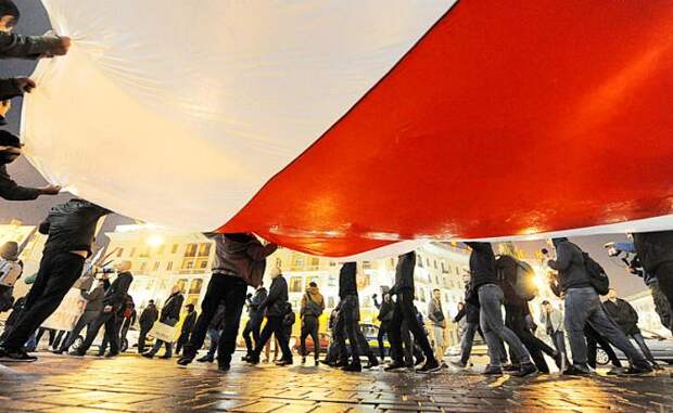 На фото: митинг в Минске