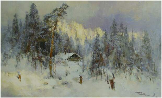 Ю.Васендин "Охотничье зимовье"