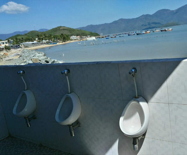 Туалет с роскошным видом. | Фото: Пикабу.