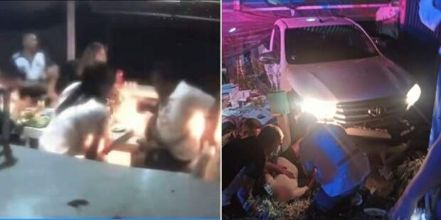 Мужчина протаранил бывшую жену и её друзей, которые ужинали в кафе