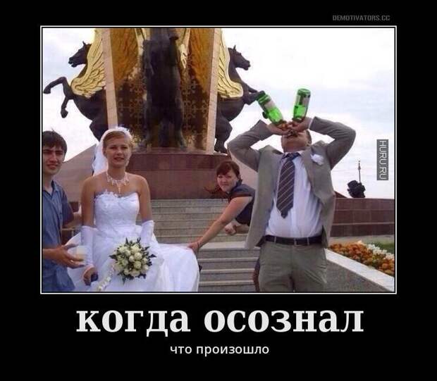 Свадебные демотиваторы (25 фото)