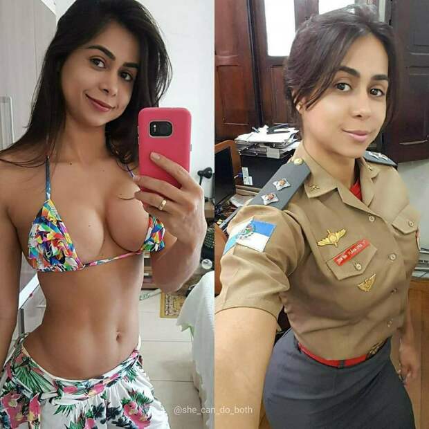 Красивые девушки в униформе и без неё