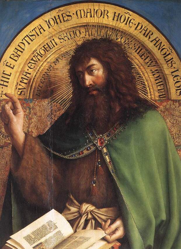 Ян ван Эйк - Eyck Jan van The Ghent Altarpiece St John the Baptist detail