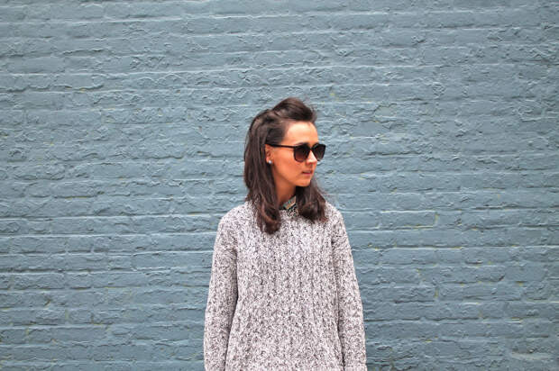 New York Style Grey Knit Sweater 8