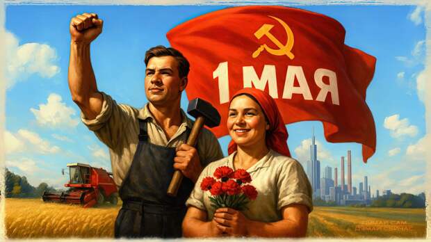 С Первомаем! Мир, Труд, Май!