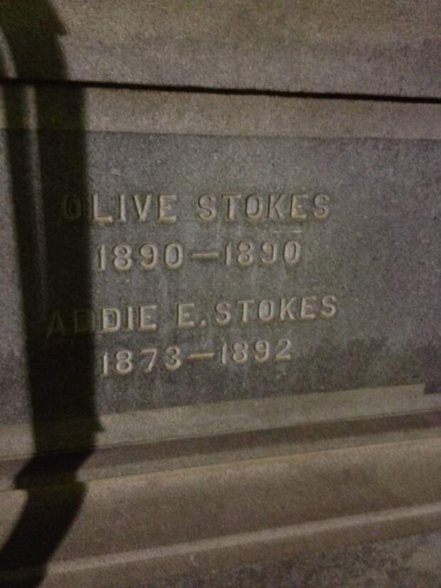 The Shadow Fell Mildly Interestingly Over The Names On This Gravestone