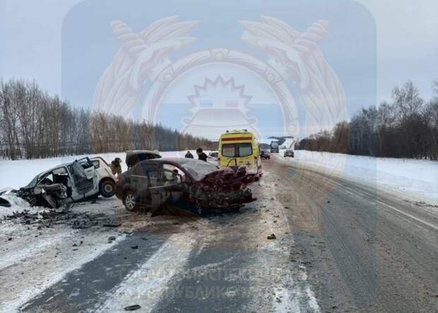 В Татарстане из-за выезда на встречку погибли водители двух иномарок