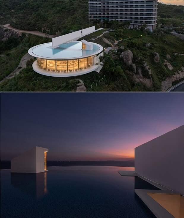 Особенно впечатляюще новое здание выглядит в лучах заходящего солнца (Water Drop Library, Китай). Особенно впечатляюще новое здание выглядит в лучах заходящего солнца (Water Drop Library, Китай).