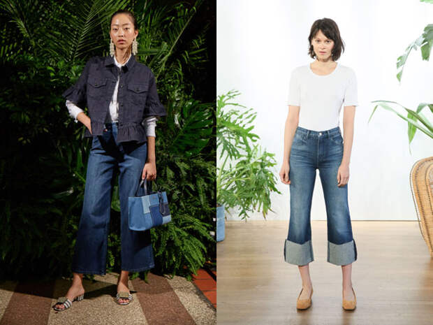 Укороченные джинсы – модная новинка весна-лето 2018