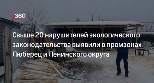 Свыше 20 нарушителей экологического законодательства выявили в промзонах Люберец и Ленинского округа
