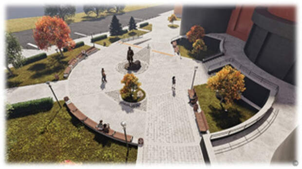 Проект территории с памятником Достоевскому в Барнауле/ Фото: пресс-центр мэрии Барнаула