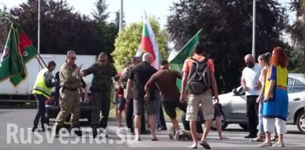 Болгары избили украинцев и литовцев, протестовавших против России (ВИДЕО) | Русская весна