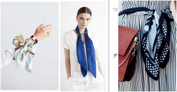 Многоликий шелковый платок: способы носить стильный аксессуар, не выходящий из моды