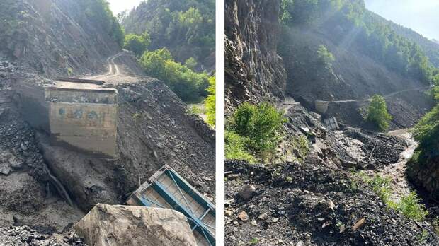 Автомобильный мост обрушился в Дагестане