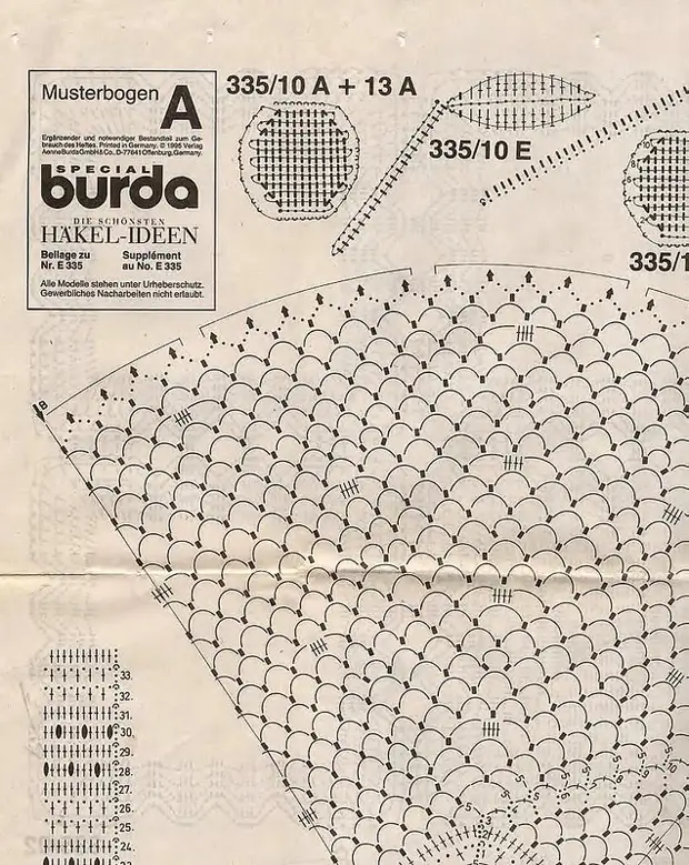 Журнал бурда вязание крючком со схемами читать