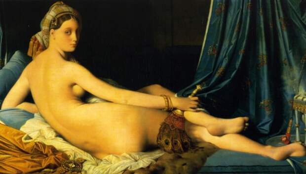 Большая Одалиска - Жан Огюст Доминик Энгр (1814, Лувр, Париж)