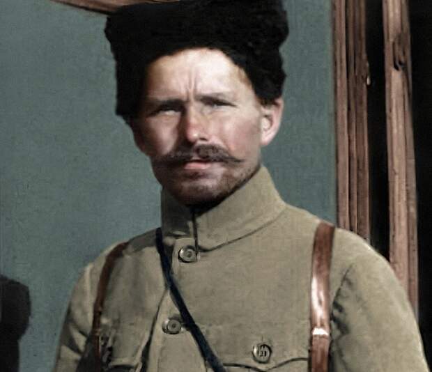 В.И.Чапаев на колоризированном фото 1918 года