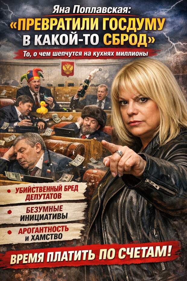 «Превратили Госдуму в какой-то балаган»: Яна Поплавская не побоялась озвучить вслух то, о чем шепчутся на кухнях миллионы