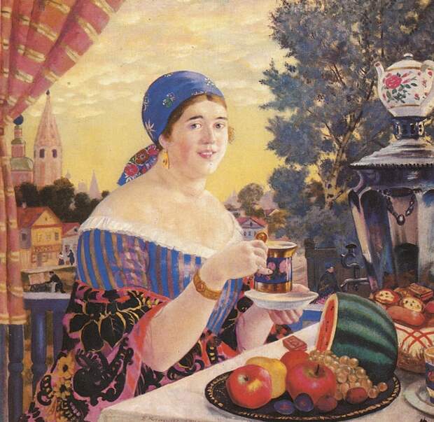 Чаепитие. Автор: Борис Кустодиев. Чаепитие. Автор: Борис Кустодиев.