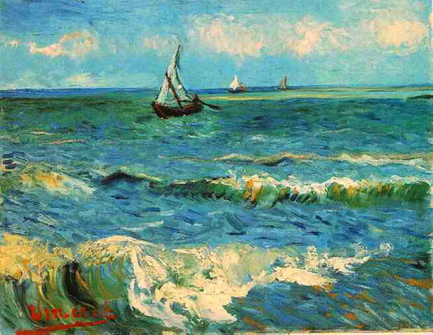 Seascape at Saintes-Maries, 1888. Винсент Ван Гог (1853-1890)