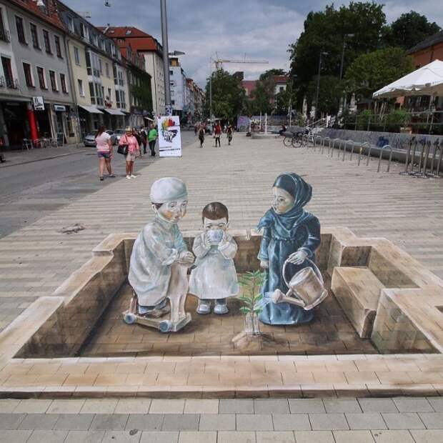 Невероятно реалистичные 3D-граффити (20 фото)