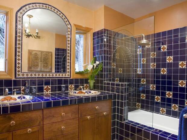 Ванная комната в мексиканском стиле