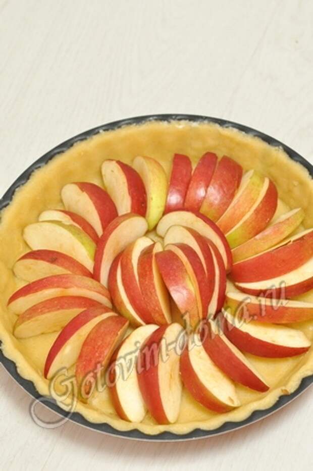 Яблочный пирог со сливками фото 5