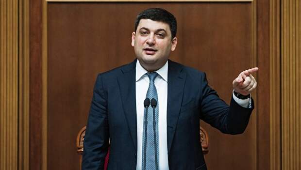 Премьер-министр Украины Владимир Гройсман на заседании Верховной рады Украины в Киеве. Архивное фото