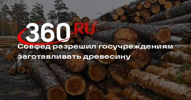 Совфед разрешил госучреждениям заготавливать древесину