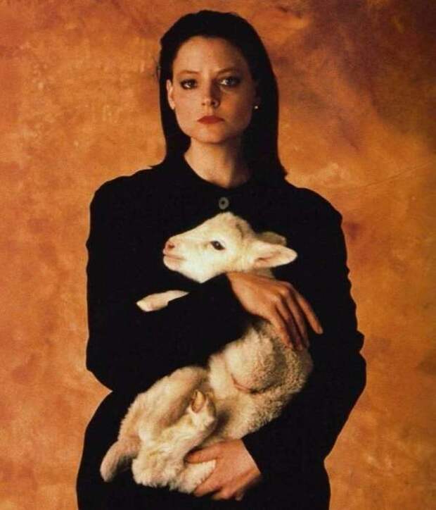 Джоди Фостер на промо-фото Молчание ягнят в 1991 году. 