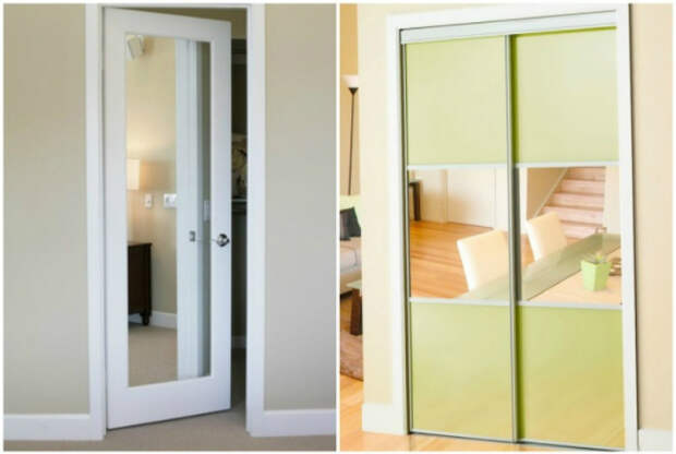 Зеркальные двери помогут визуально расширить пространство в квартире.