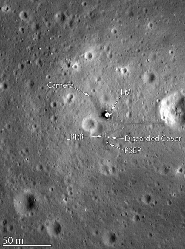 Новый снимок место посадки "Аполлон-11", сделанный с высоту 25 километров